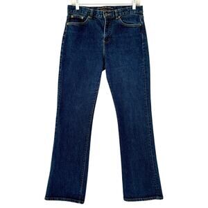 Ralph Lauren Classic Bootcut dark wash high rise jeans western old money small